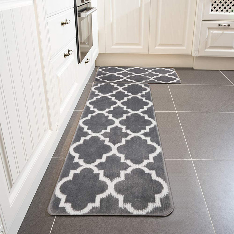 Red Barrel Studio® Kitchen Rug Set Of 2 Non Skid Machine Washable